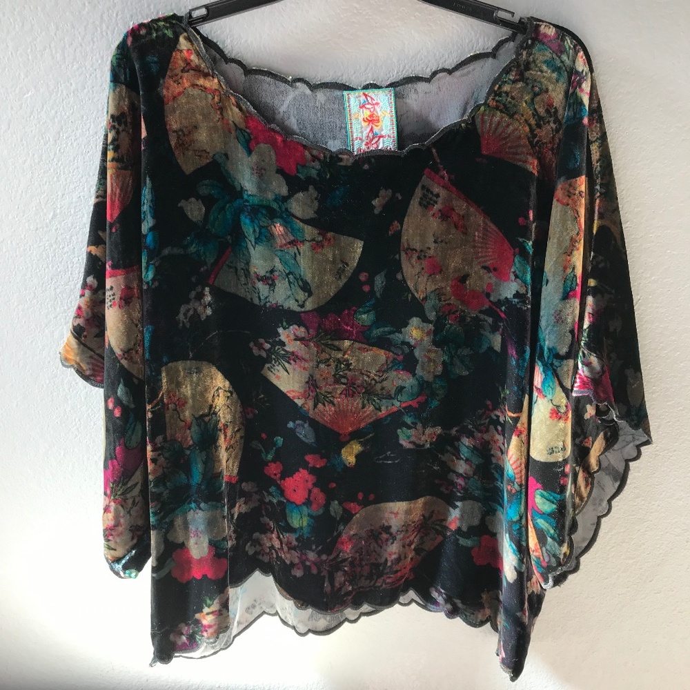 Johnny Was Velvet blouse